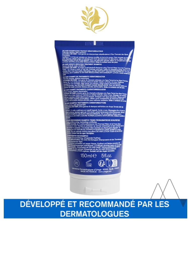 URIAGE DS HAIR - SHAMPOOING TRAITANT KÉRATORÉDUCTEUR  ÉLIMINE LES SQUAMES, DIMINUE LES ROUGEURS, APAISE LES DÉMANGEAISONS - 150 ML -