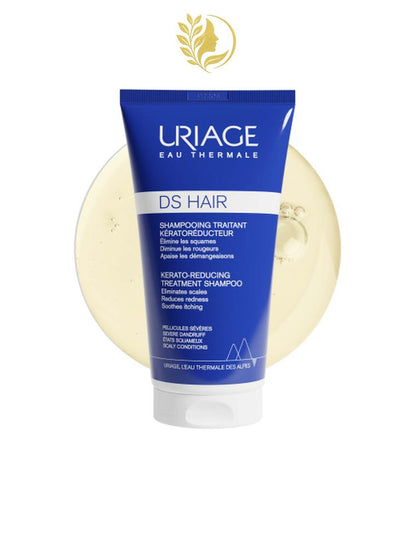 URIAGE DS HAIR - SHAMPOOING TRAITANT KÉRATORÉDUCTEUR  ÉLIMINE LES SQUAMES, DIMINUE LES ROUGEURS, APAISE LES DÉMANGEAISONS - 150 ML -