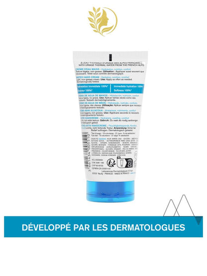 URIAGE EAU THERMALE - CRÈME D'EAU MAINS  HYDRATE, APAISE, PROTÈGE - 50 ML -