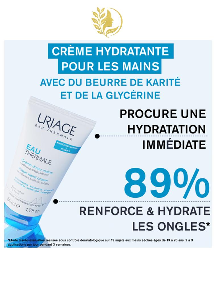URIAGE EAU THERMALE - CRÈME D'EAU MAINS  HYDRATE, APAISE, PROTÈGE - 50 ML -