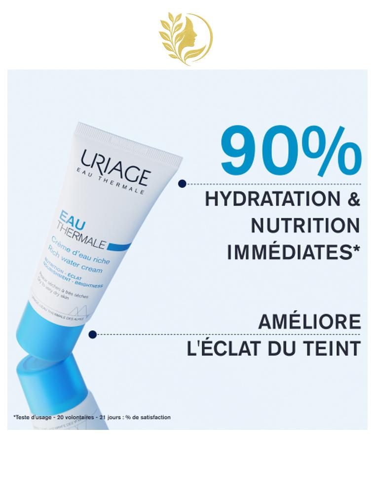 URIAGE EAU THERMALE - CRÈME D'EAU RICHE  NOURRIT, PROTÈGE, APAISE - 40 ML -