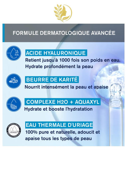URIAGE EAU THERMALE - CRÈME D'EAU RICHE  NOURRIT, PROTÈGE, APAISE - 40 ML -