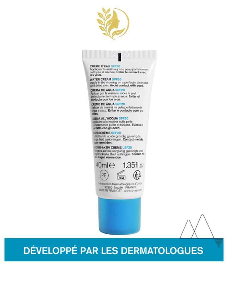 URIAGE EAU THERMALE - CRÈME D'EAU SPF20  HYDRATE, LISSE, ILLUMINE - 40 ML -