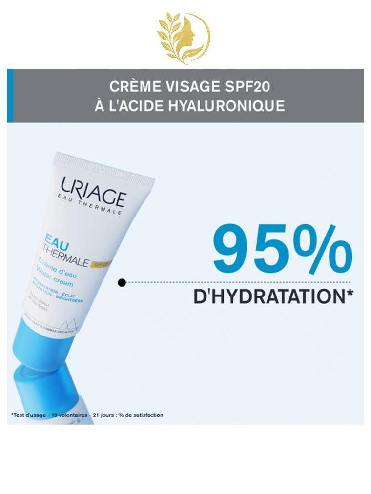 URIAGE EAU THERMALE - CRÈME D'EAU SPF20  HYDRATE, LISSE, ILLUMINE - 40 ML -