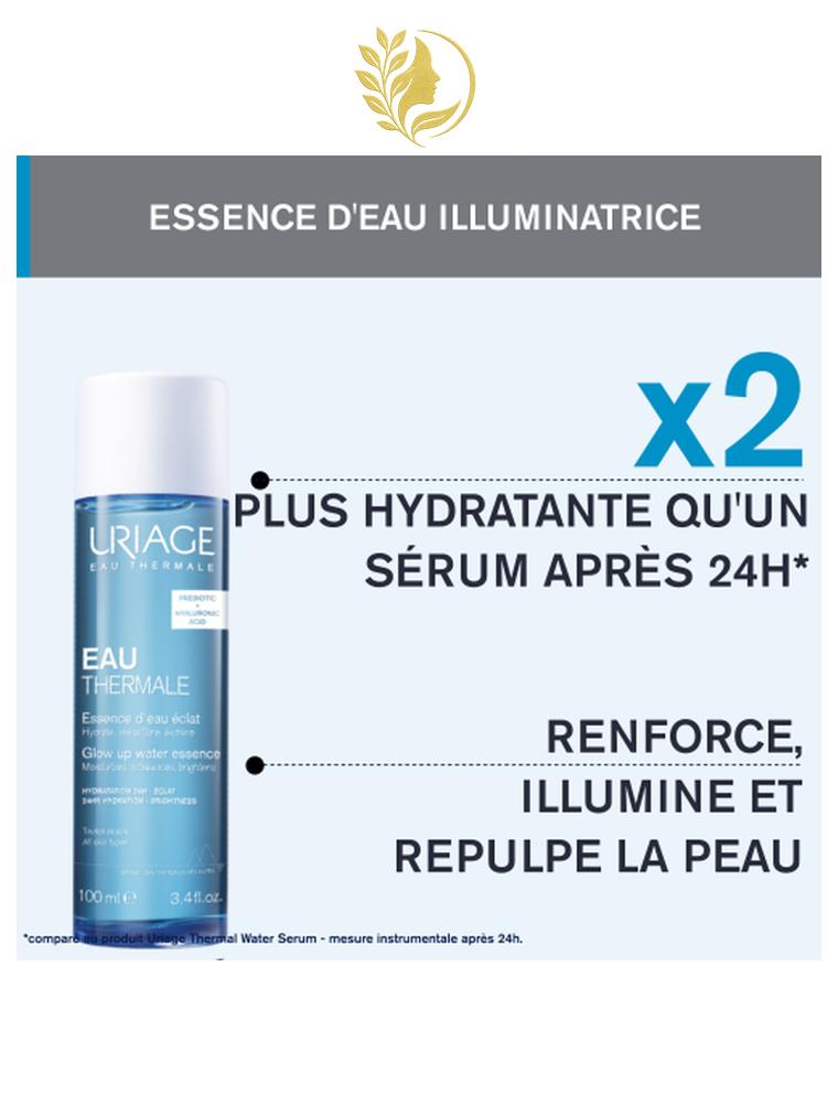 URIAGE EAU THERMALE - ESSENCE D'EAU ÉCLAT  HYDRATE, RÉÉQUILIBRE, RAVIVE LE TEINT - 100 ML -