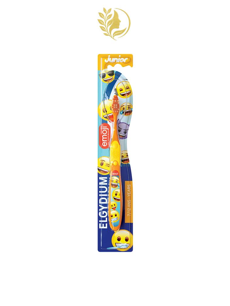 ELGYDIUM JUNIOR 7/12 ANS - BROSSE À DENTS *SOUPLE* ENFANT ( EMOJI & SPLASH )