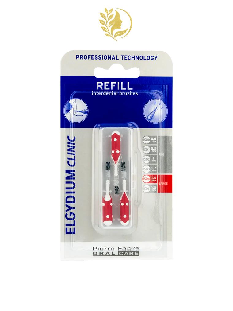 ELGYDIUM CLINIC REFILL RED (ISO 4) - BROSSETTE INTERDENTAIRE - 1,5 MM -
