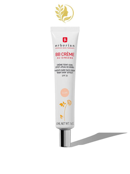 ERBORIAN BB CRÈME AU GINSENG CRÈME TEINT CLAIR SPF20 - 15 & 40 ML -