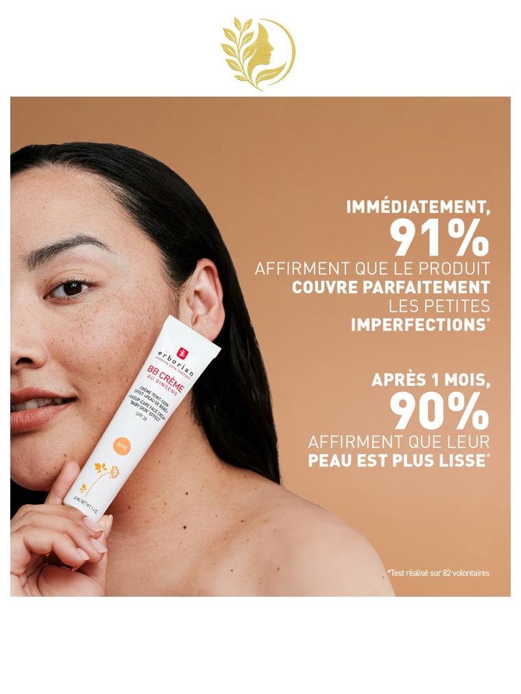 ERBORIAN BB CRÈME AU GINSENG CRÈME TEINT NUDE SPF20 - 15 & 40 ML -