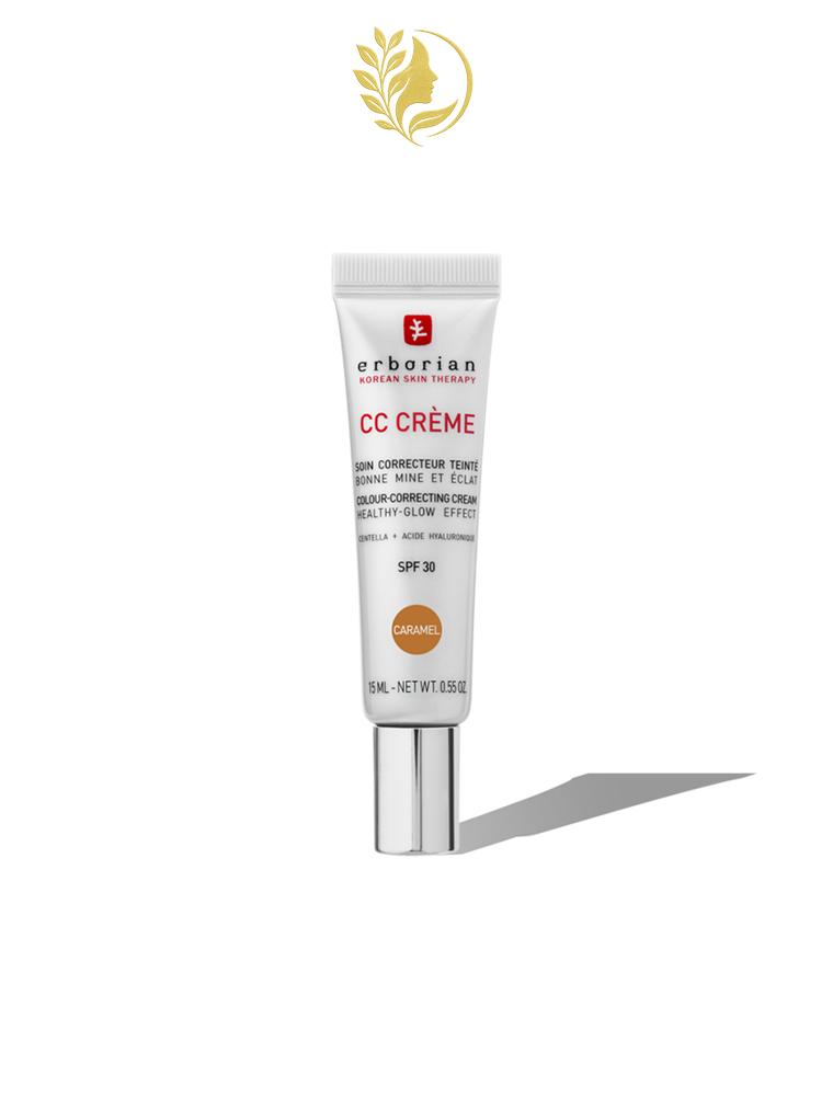 ERBORIAN CC CRÈME À LA CENTELLA ASIATICA SOIN CORRECTEUR TEINTÉ CARAMEL SPF 30 - 15 & 40 ML -