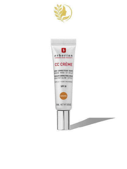 ERBORIAN CC CRÈME À LA CENTELLA ASIATICA SOIN CORRECTEUR TEINTÉ CARAMEL SPF 30 - 15 & 40 ML -