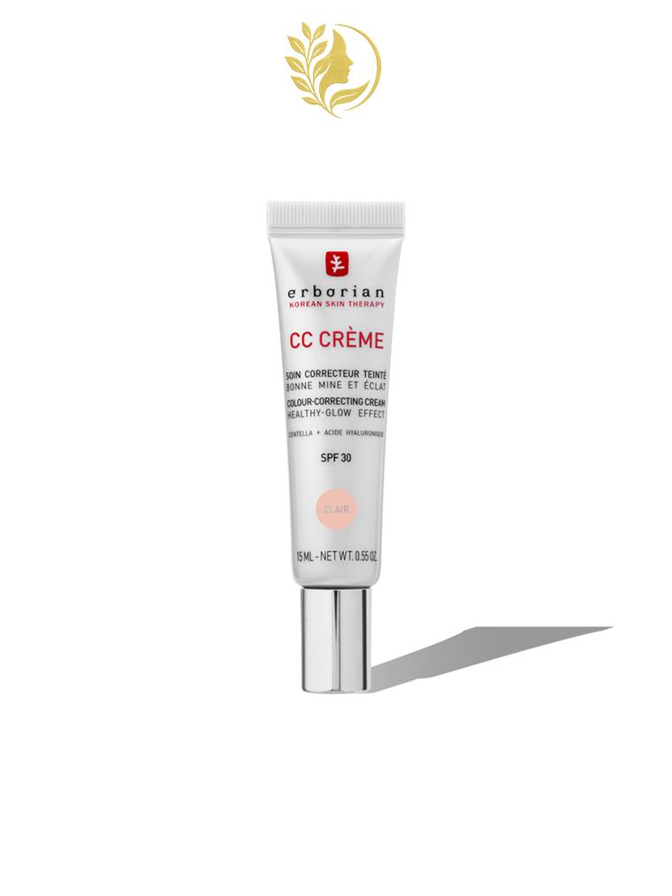 ERBORIAN CC CRÈME À LA CENTELLA ASIATICA SOIN CORRECTEUR TEINTÉ CLAIR SPF 30 - 15 & 40 ML -