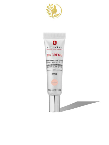 ERBORIAN CC CRÈME À LA CENTELLA ASIATICA SOIN CORRECTEUR TEINTÉ CLAIR SPF 30 - 15 & 40 ML -