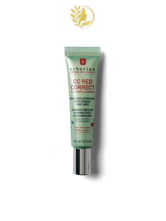 ERBORIAN CC RED CORRECT CENTELLA ASIATICA EFFET APAISANT SPF25 - 15 & 45 ML -