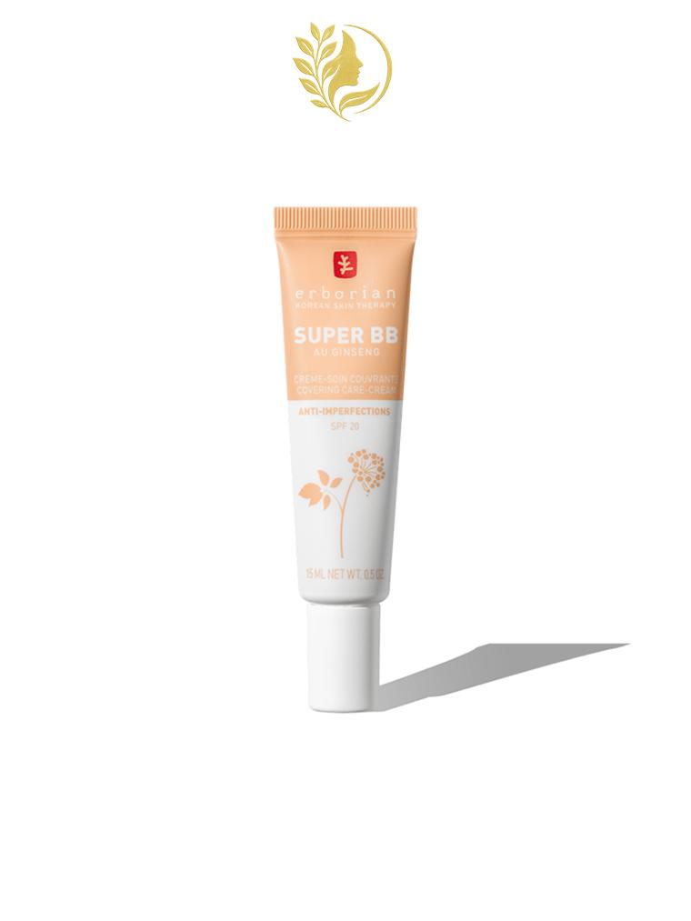 ERBORIAN SUPER BB CRÈME COUVRANTE AU GINSENG CRÈME TEINT DORE SPF20 - 15 & 40 ML -