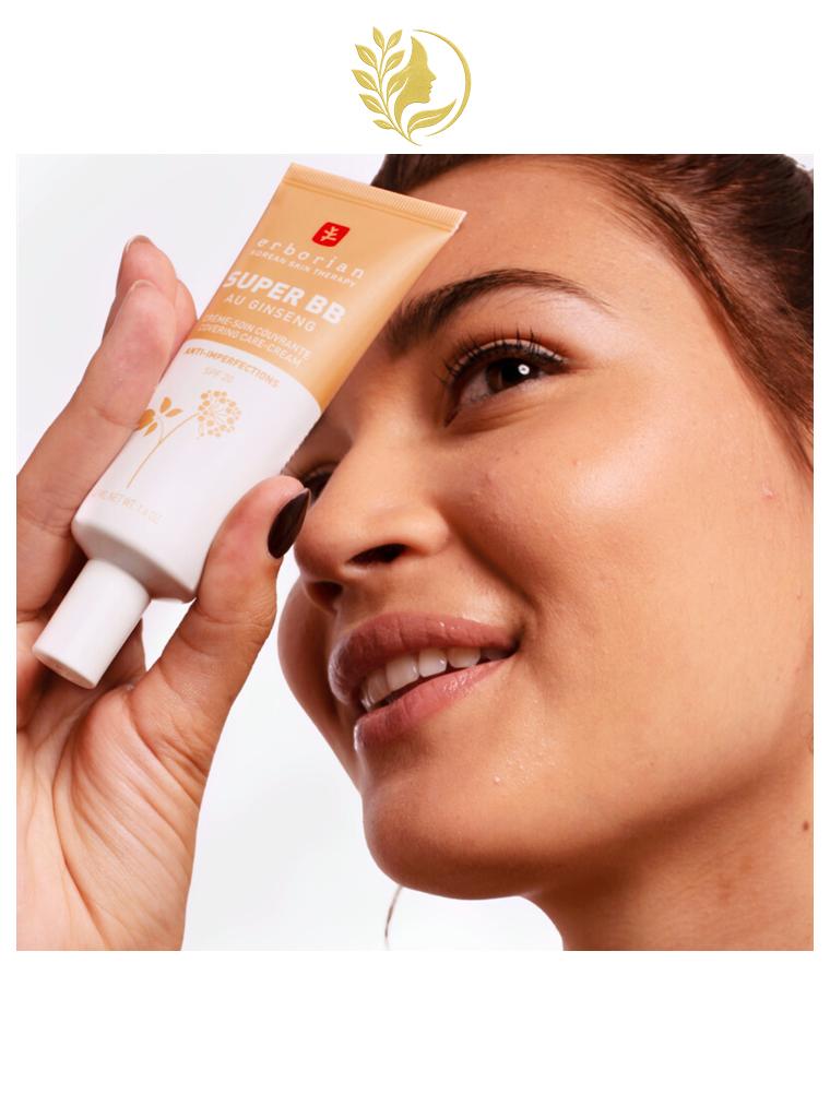 ERBORIAN SUPER BB CRÈME COUVRANTE AU GINSENG CRÈME TEINT DORE SPF20 - 15 & 40 ML -