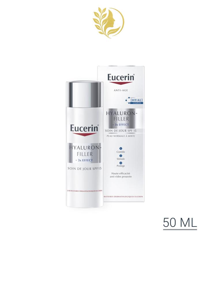 EUCERIN HYALURON-FILLER + 3X EFFECT SOIN DE JOUR PEAU NORMALE À MIXTE SPF 15 - 50 ML -