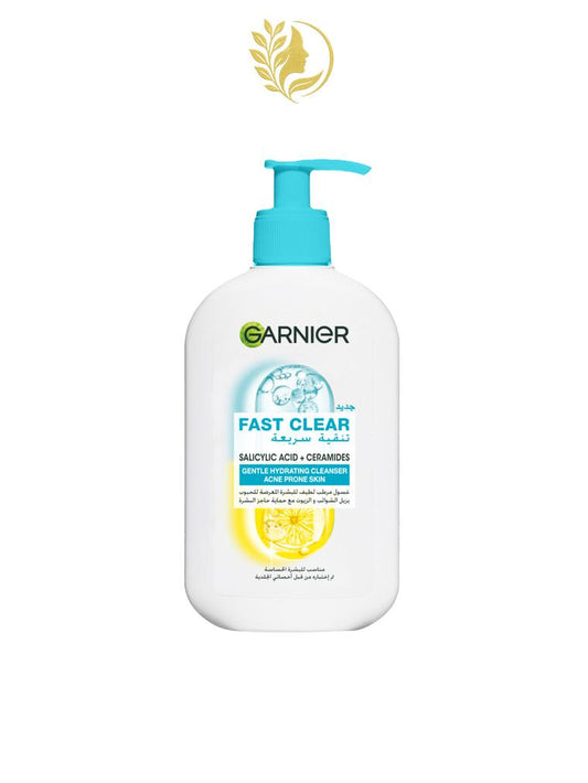 GARNIER FAST CLEAR NETTOYANT DOUX HYDRATANT POUR PEAUX À TENDANCE ACNÉIQUE - 250 ML -