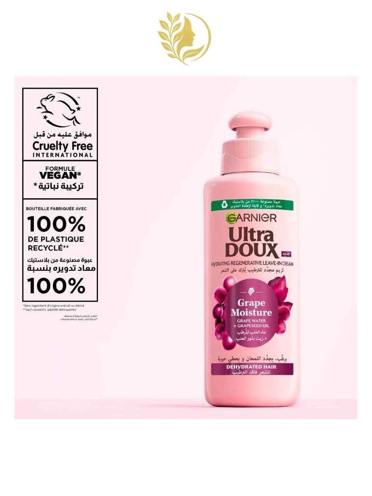 GARNIER ULTRA DOUX GRAPE MOISTURE CREME HYDRATANT LEAVE IN 200 ML