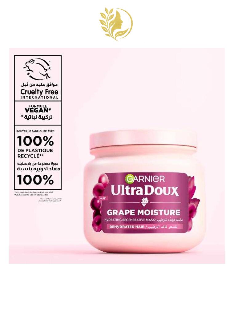 GARNIER ULTRA DOUX GRAPE MOISTURE MASQUE REMEDE INTENSE VIGNES MERVEILLEUSES 340ML