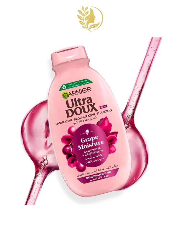 GARNIER ULTRA DOUX GRAPE MOISTURE SHAMPOOING HYDRATANT REGENERANT VIGNES MERVEILLEUSES 200 ML