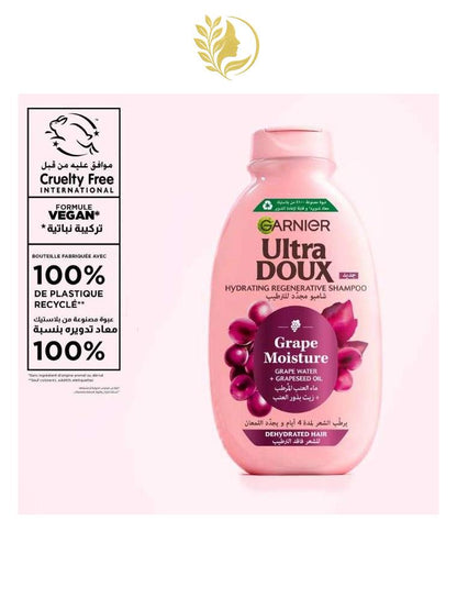 GARNIER ULTRA DOUX GRAPE MOISTURE SHAMPOOING HYDRATANT REGENERANT VIGNES MERVEILLEUSES 200 ML