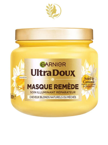 GARNIER ULTRA DOUX SOLEIL DE CAMOMILLE MASQUE ILLUMINANT RÉPARATEUR - 340 ML -