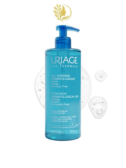 URIAGE GEL SURGRAS DERMATOLOGIQUE  NETTOIE, HYDRATE, PROTÈGE - 500 ML & 1 L -