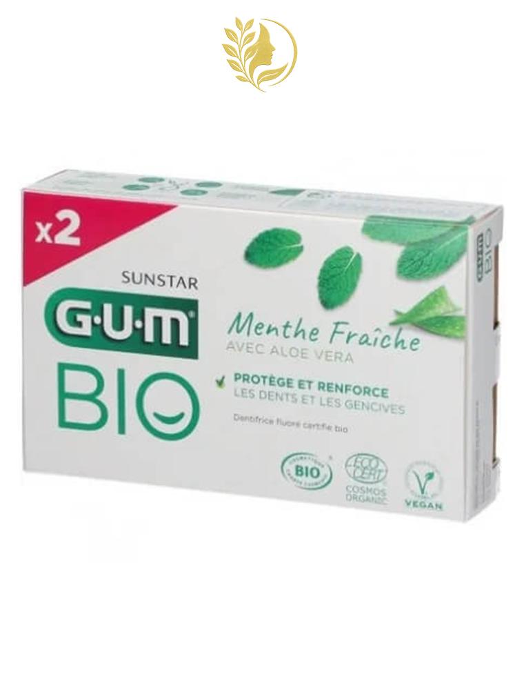 GUM DENTIFRICE BIO MENTHE FRAÎCHE & ALOE VERA - PACK 2 X 75 ML -