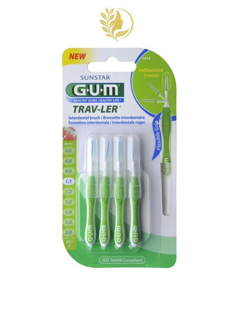 GUM MANCHE PAR 4 UNITES AVEC BROSETTE ULTRA FINE 1.1 MM REF 1414