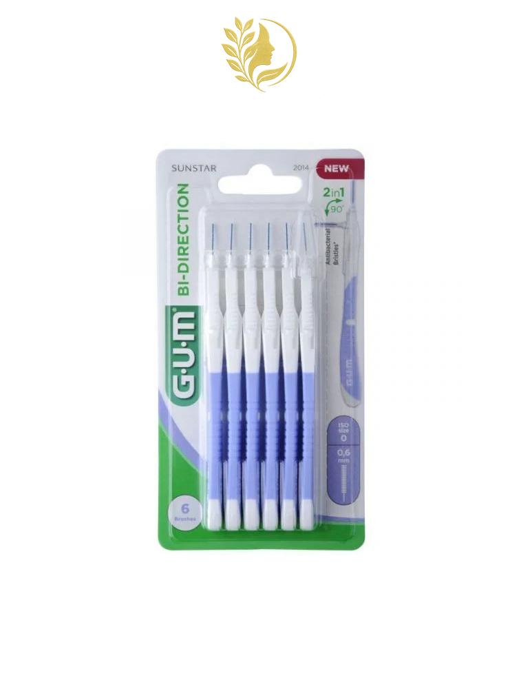 GUM MANCHE PAR 6 UNITES AVEC BROSSETTE MEGA MICRI FINE 0.6 MM REF 2014