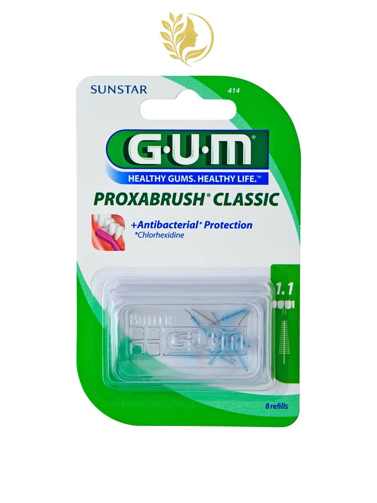 GUM RECHARGE BROSSETTES ULTRA FINES PAR 8 UNITES 1.1 MM REF 414