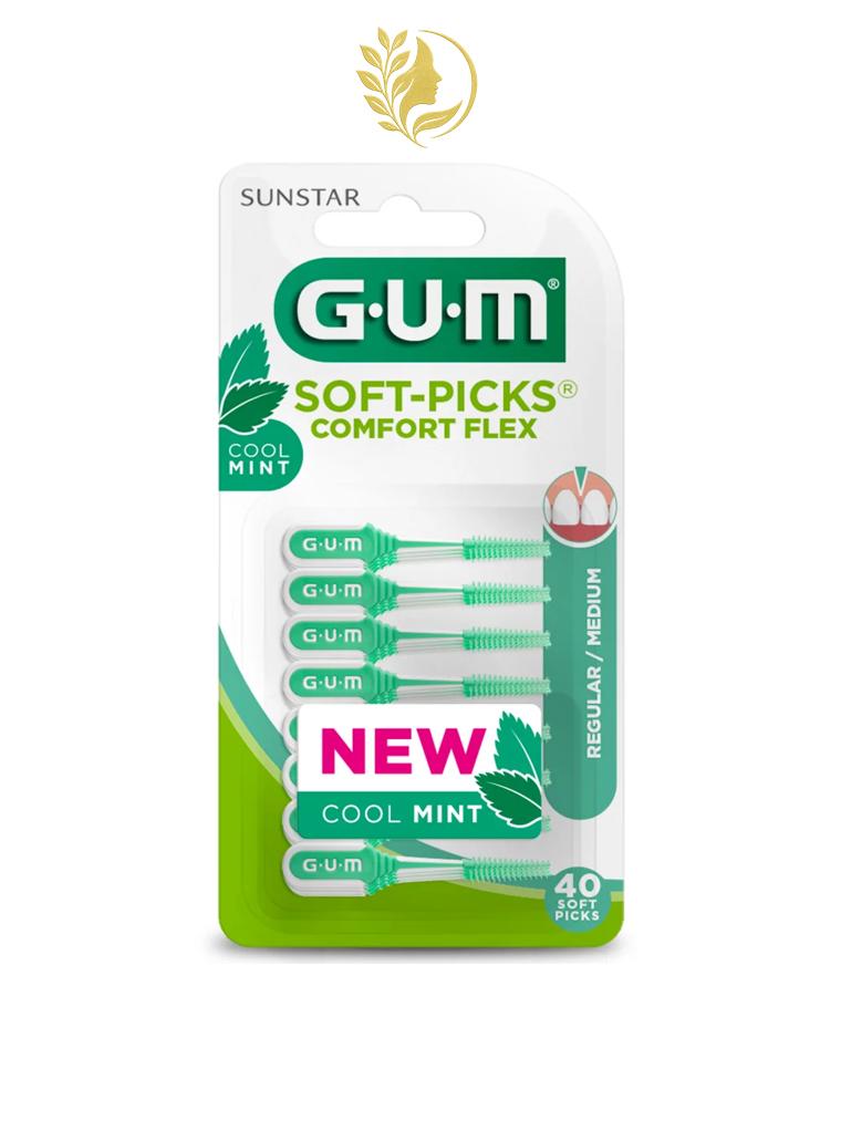 GUM SOFT PICK CONFORT FLEX 40 UNITES MENTHOLE REF 670