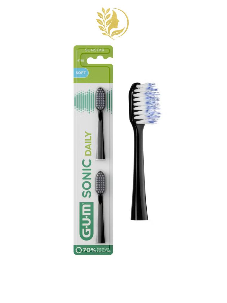 GUM SONIC DAILY RECHARGES BROSSE À DENTS SOUPLE REF. 4110 - 2 PIÈCES -