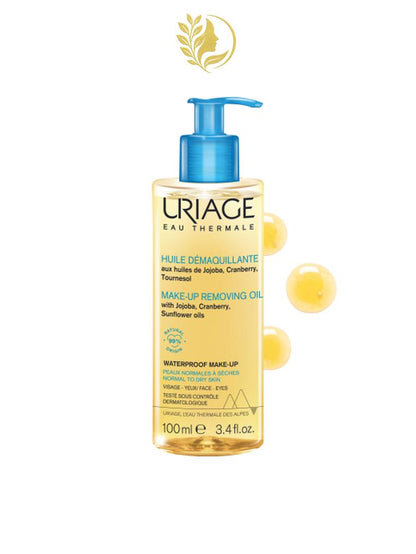 URIAGE HUILE DÉMAQUILLANTE  DÉMAQUILLE, NETTOIE, HYDRATE, FINI NON GRAS - 100 ML -