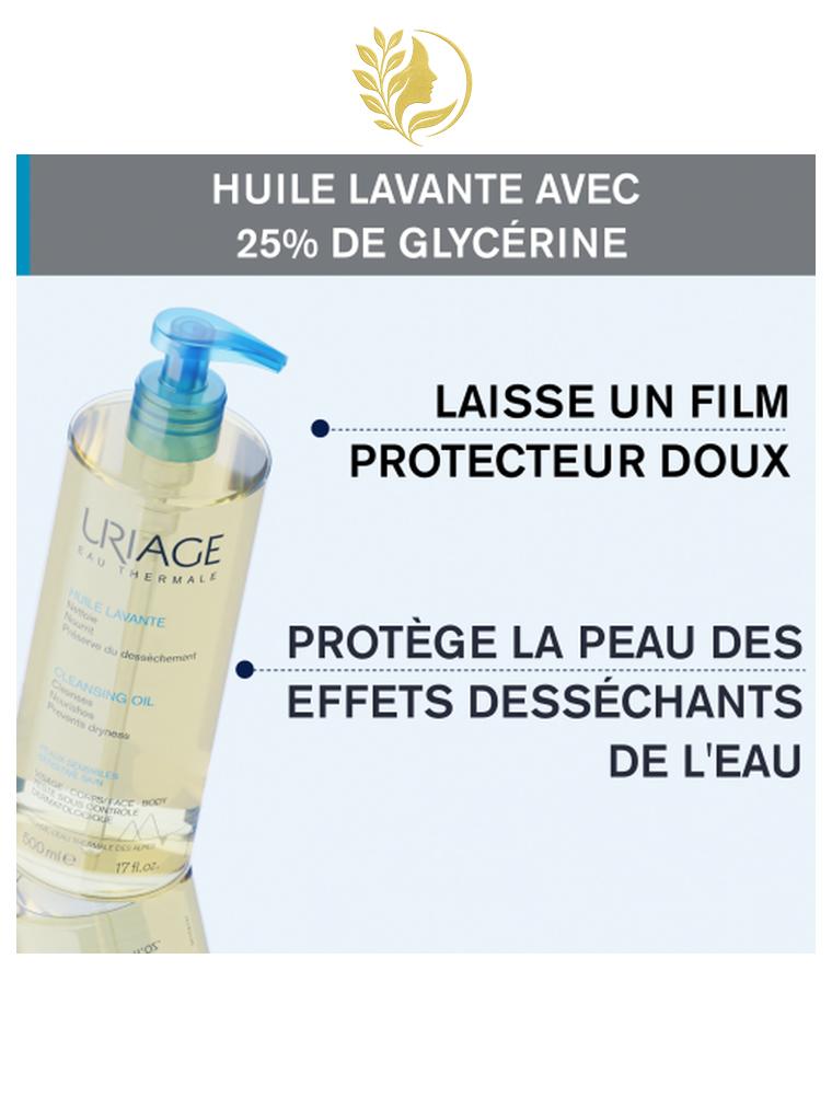 URIAGE HUILE LAVANTE  NETTOIE, NOURRIT, PROTÈGE - 500 ML & 1 L -