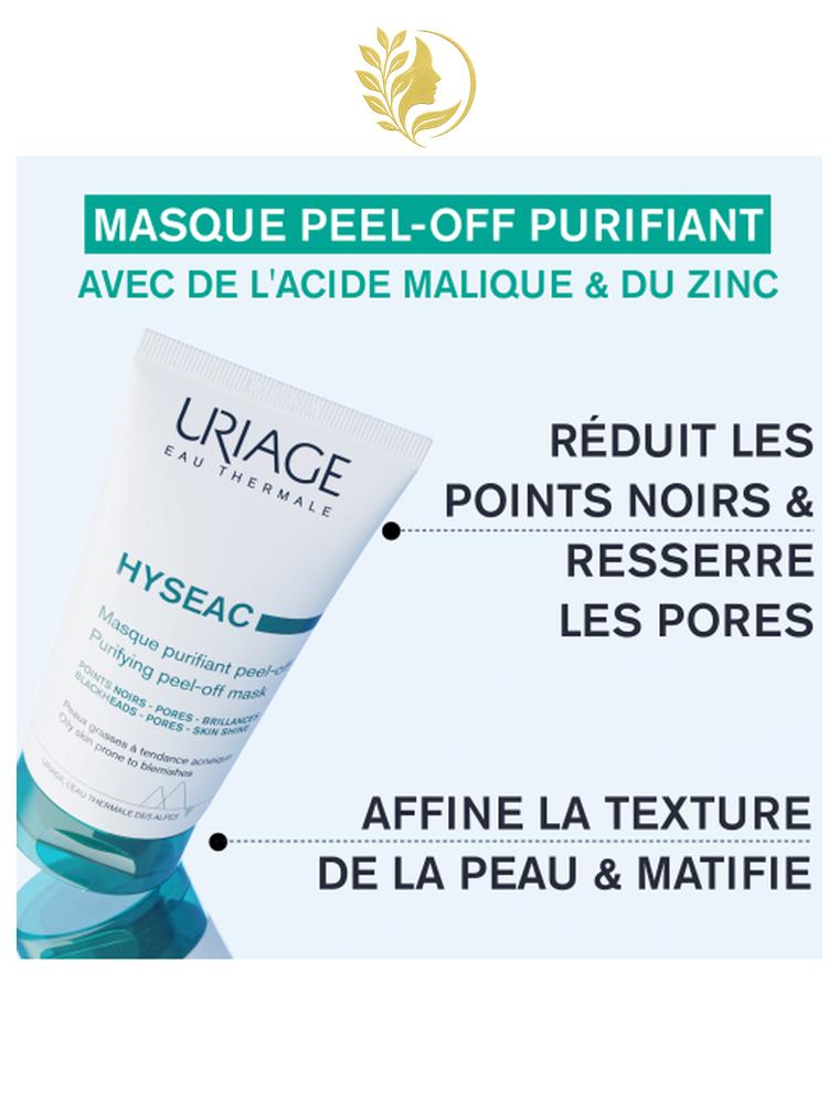 URIAGE HYSEAC - MASQUE PURIFIANT PEEL-OFF  POINTS NOIRS, PORES, BRILLANCES - 50 ML -