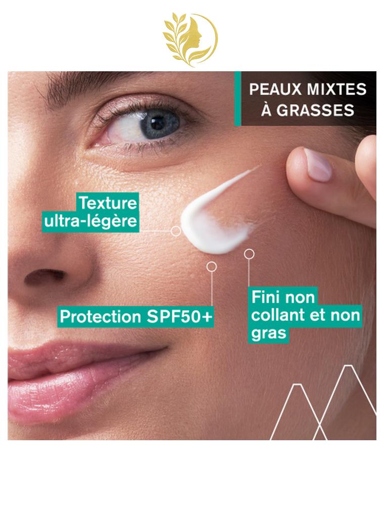 URIAGE HYSEAC - FLUIDE MATIFIANT SPF50+  BRILLANCES, PROTECTION  - 50 ML -