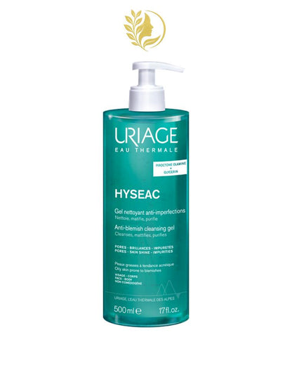URIAGE HYSEAC - GEL NETTOYANT ANTI-IMPERFECTIONS  POINTS NOIRS, MICROKYSTES, BOUTONS - 150 ML -
