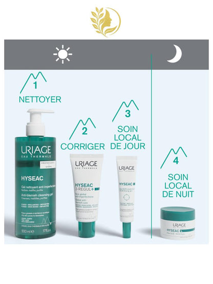 URIAGE HYSEAC - GEL NETTOYANT ANTI-IMPERFECTIONS  POINTS NOIRS, MICROKYSTES, BOUTONS - 150 ML -
