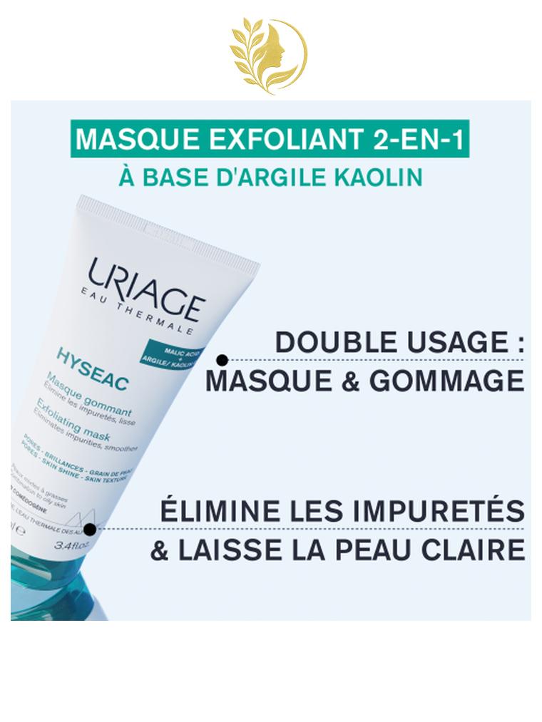 URIAGE HYSEAC - MASQUE GOMMANT  PORES, BRILLANCES, GRAIN DE PEAU - 100 ML -
