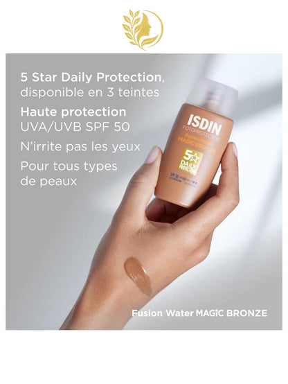 ISDIN FOTOPROTECTOR  FUSION WATER MAGIC BRONZE SPF 50 - 50ML -