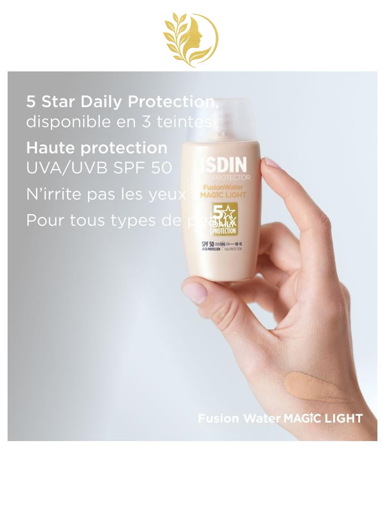 ISDIN FOTOPROTECTOR  FUSION WATER MAGIC LIGHT SPF 50 - 50ML -