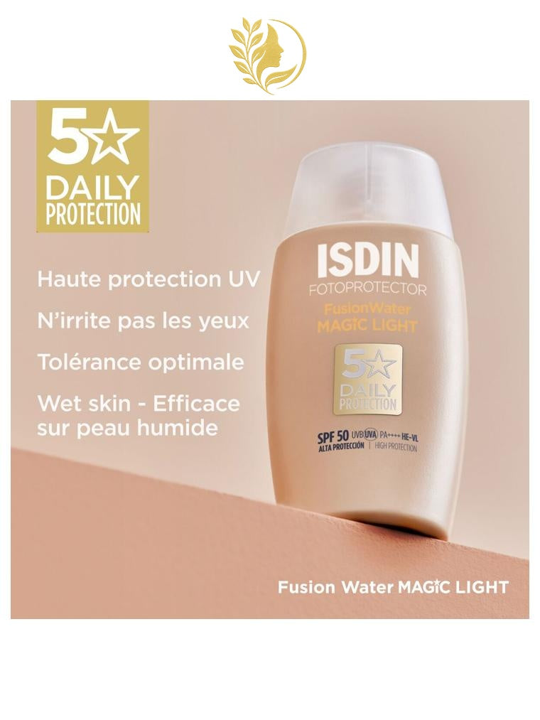 ISDIN FOTOPROTECTOR  FUSION WATER MAGIC LIGHT SPF 50 - 50ML -