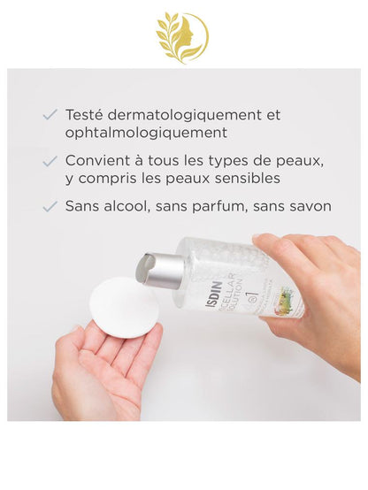 ISDIN MICELLAR SOLUTION  NETTOYANT VISAGE HYDRATANT - 400 ML -