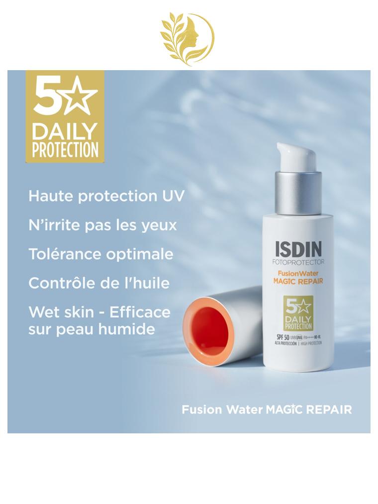 ISDIN FOTOPROTECTOR  FUSION WATER MAGIC REPAIR SPF 50 - 50 ML -
