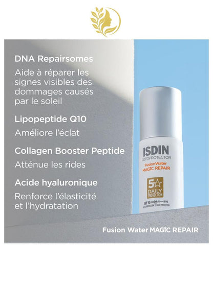 ISDIN FOTOPROTECTOR  FUSION WATER MAGIC REPAIR SPF 50 - 50 ML -