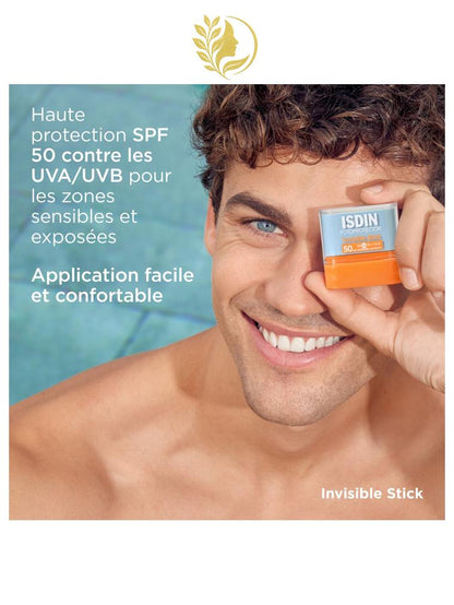 ISDIN FOTOPROTECTOR  INVISIBLE STICK SPF 50 - 10 GR -