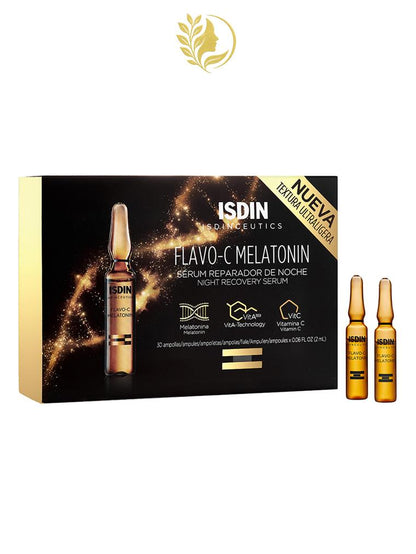 ISDIN ISDINCEUTICS  FLAVO-C MELATONIN - 10 AMPOULES x 2 ML -