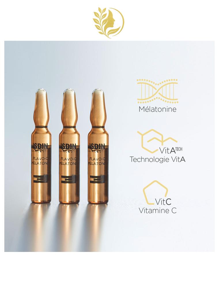 ISDIN ISDINCEUTICS  FLAVO-C MELATONIN - 10 AMPOULES x 2 ML -